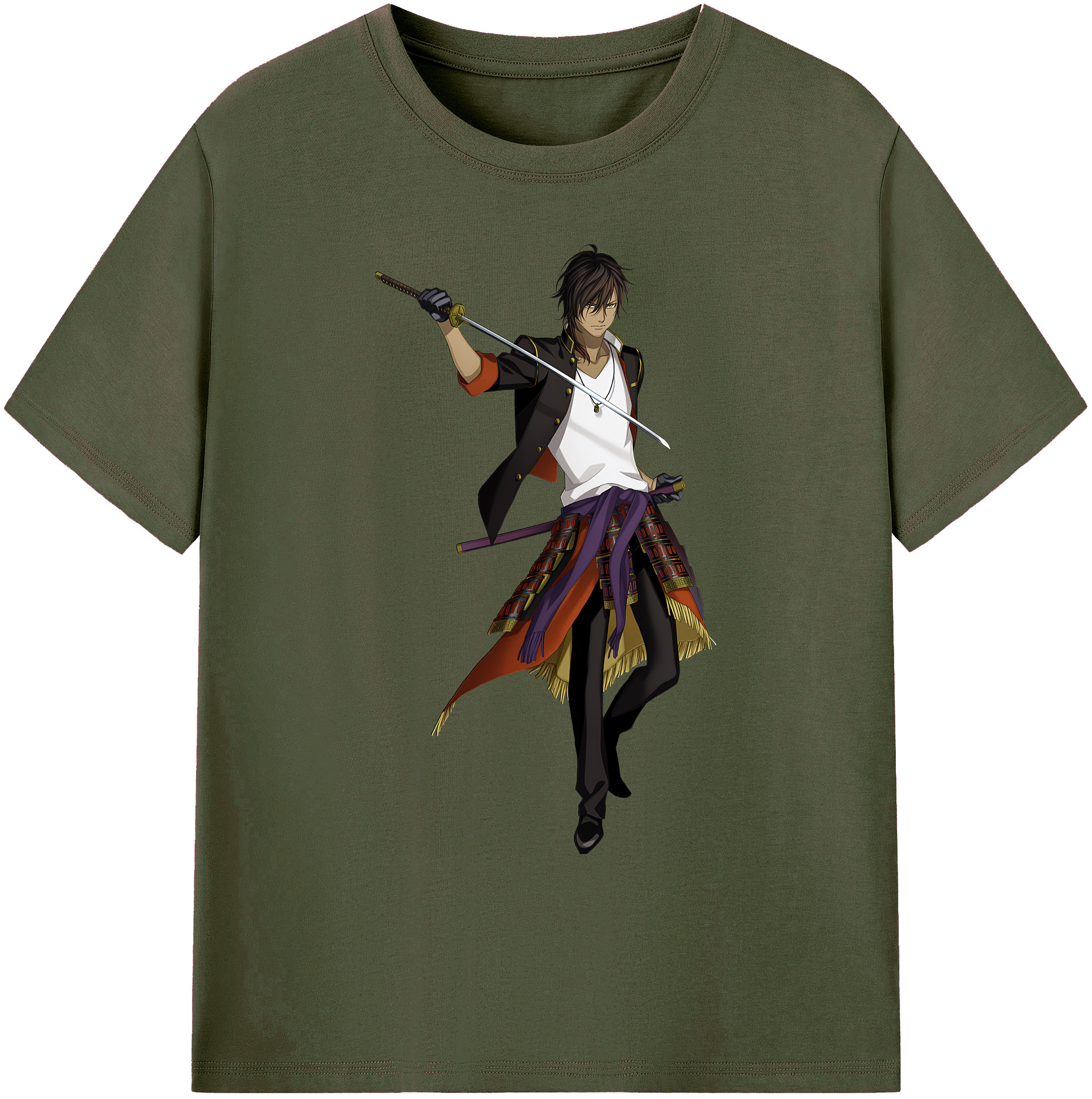 （画像用） 刀剣乱舞 Touken Ranbu 綿100％ メンズ半袖Tシャツ｜肌触りやわらか＆通気性